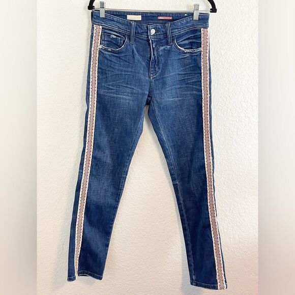 ANTHROPOLOGIE PILCRO slim boyfriend, crop with side stitching 27 - Picture 3 of 8